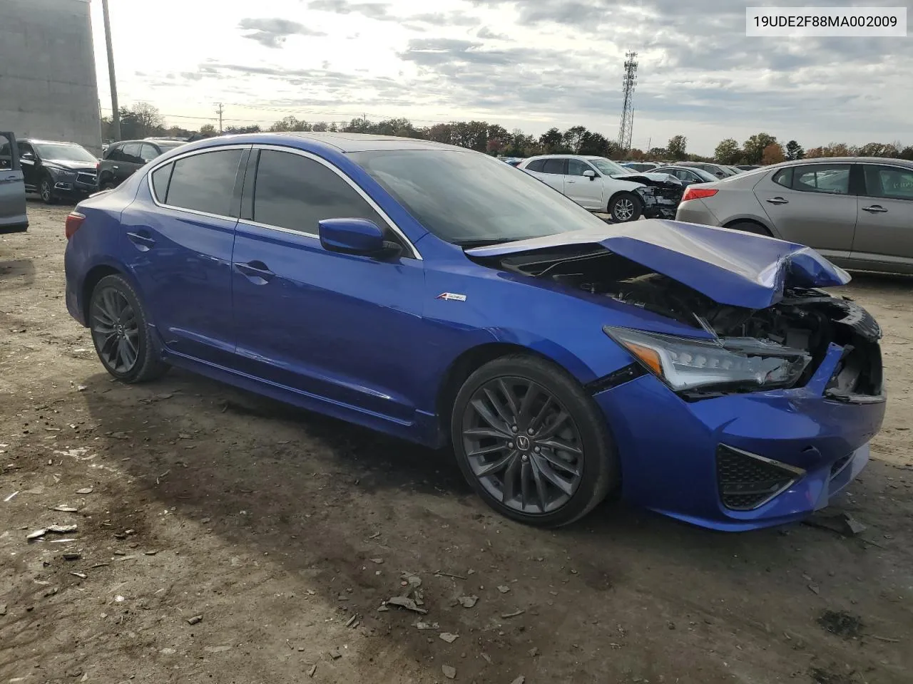 2021 Acura Ilx Premium A-Spec VIN: 19UDE2F88MA002009 Lot: 79210054