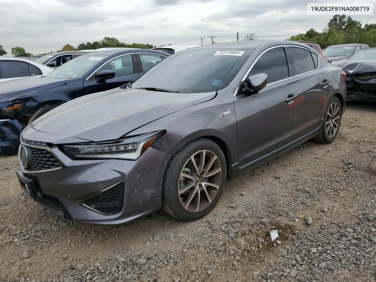 2022 Acura Ilx Premium A-Spec VIN: 19UDE2F81NA008719 Lot: 72515994