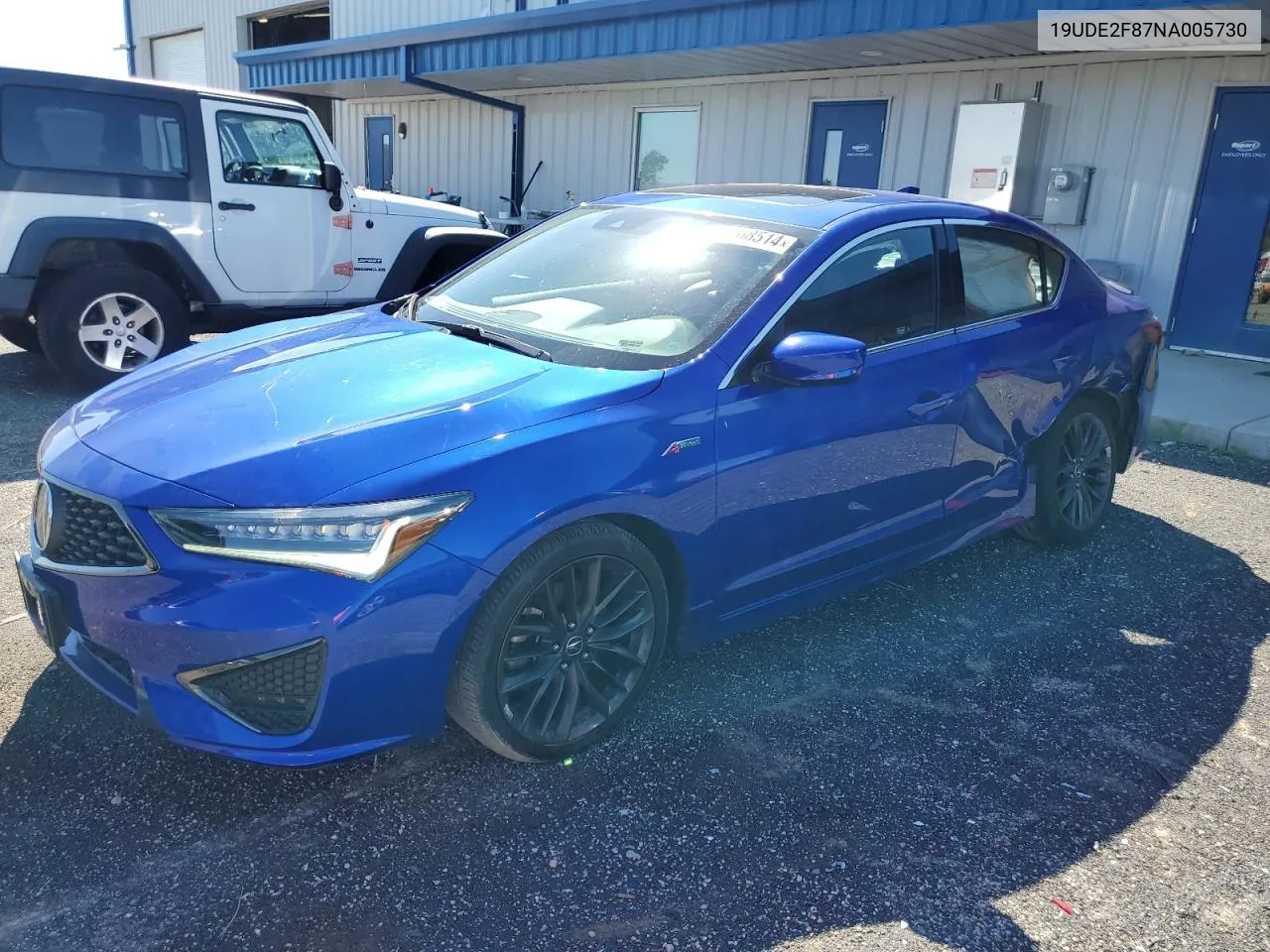 2022 Acura Ilx Premium A-Spec VIN: 19UDE2F87NA005730 Lot: 72568514