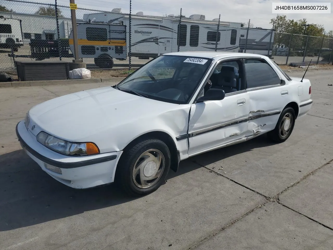 1991 Acura Integra Ls VIN: JH4DB1658MS007226 Lot: 75492384