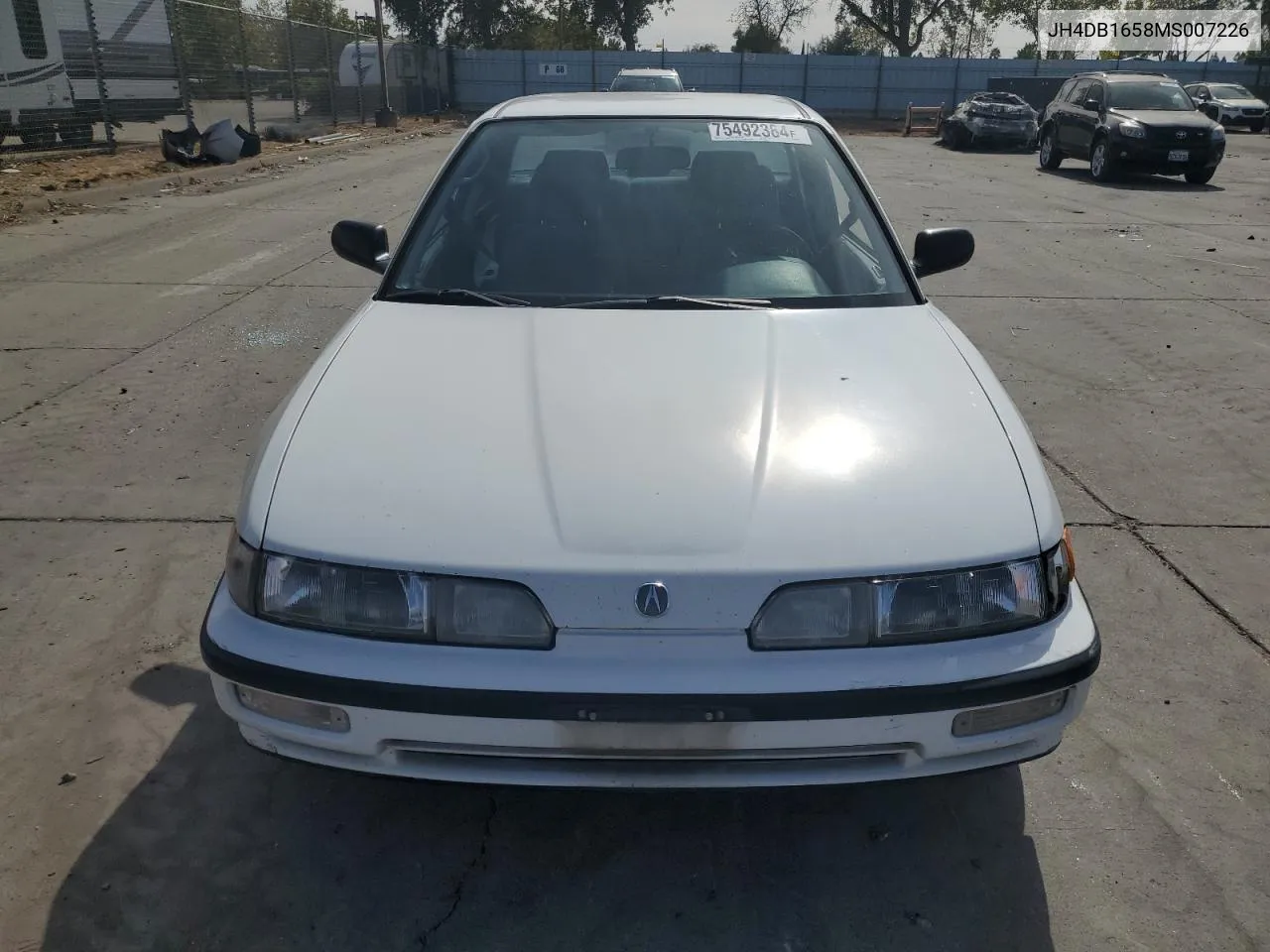 1991 Acura Integra Ls VIN: JH4DB1658MS007226 Lot: 75492384