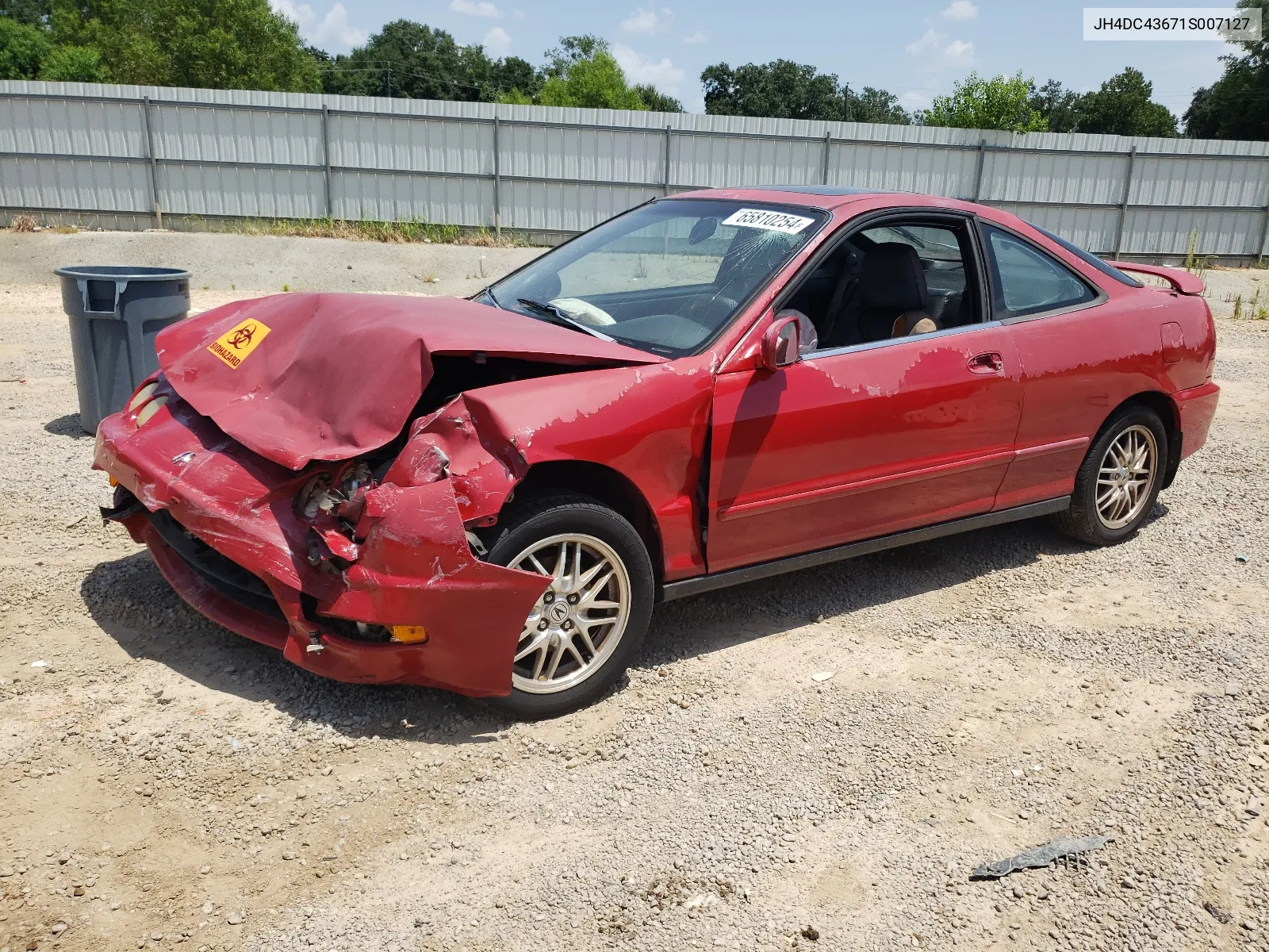 2001 Acura Integra Gs VIN: JH4DC43671S007127 Lot: 65810254