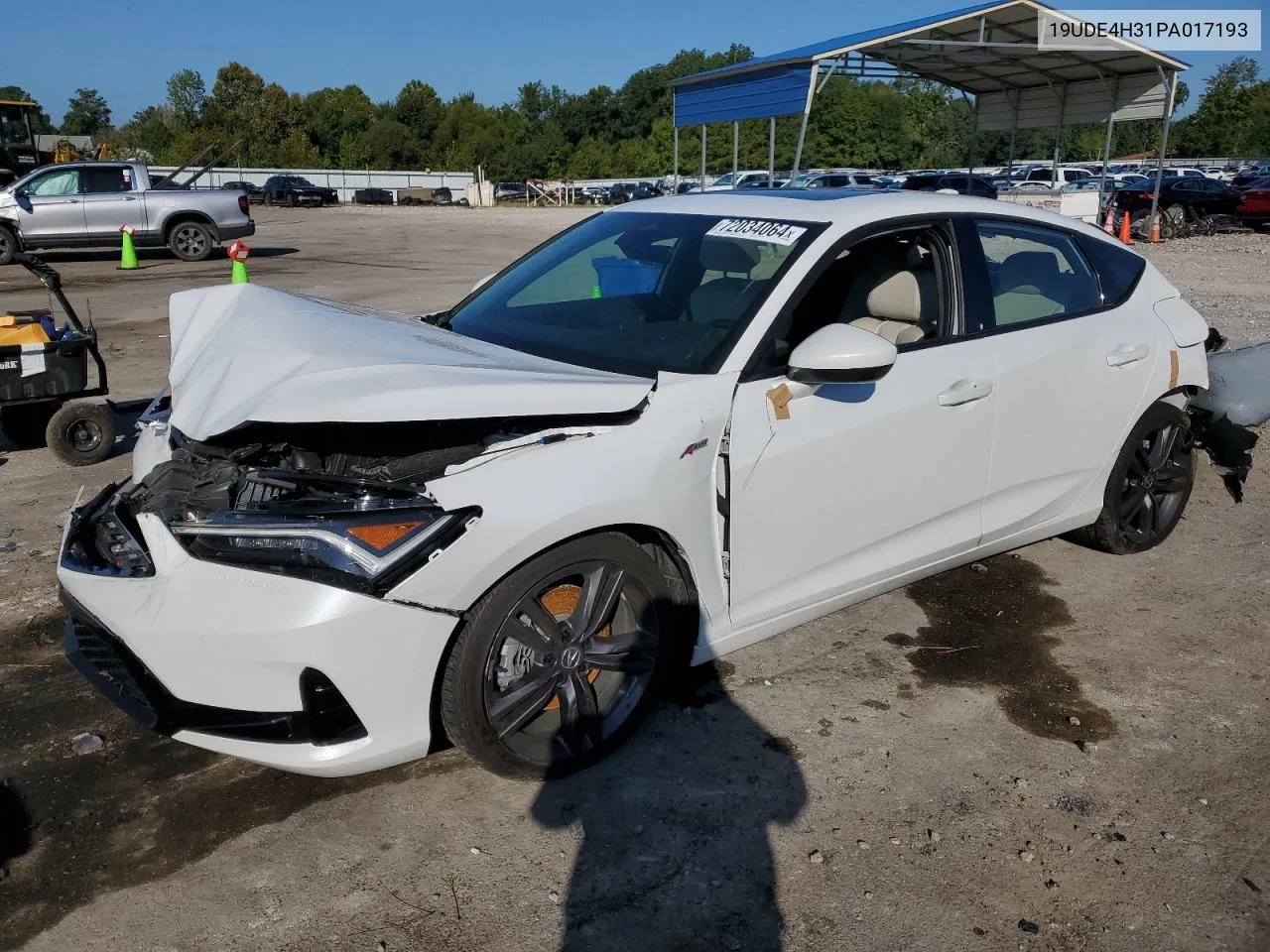 2023 Acura Integra A-Spec VIN: 19UDE4H31PA017193 Lot: 72034064