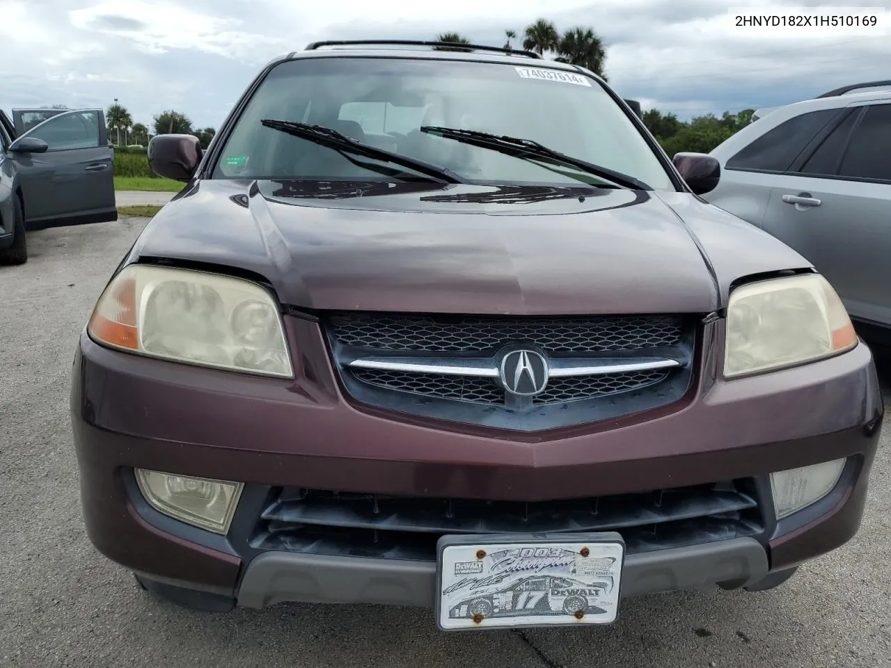 2001 Acura Mdx VIN: 2HNYD182X1H510169 Lot: 74037614