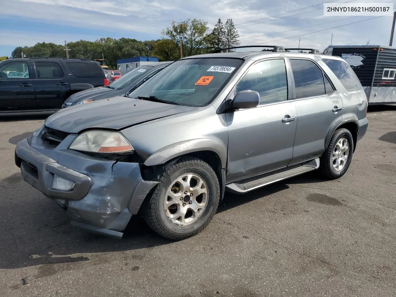 2001 Acura Mdx Touring VIN: 2HNYD18621H500187 Lot: 74578654