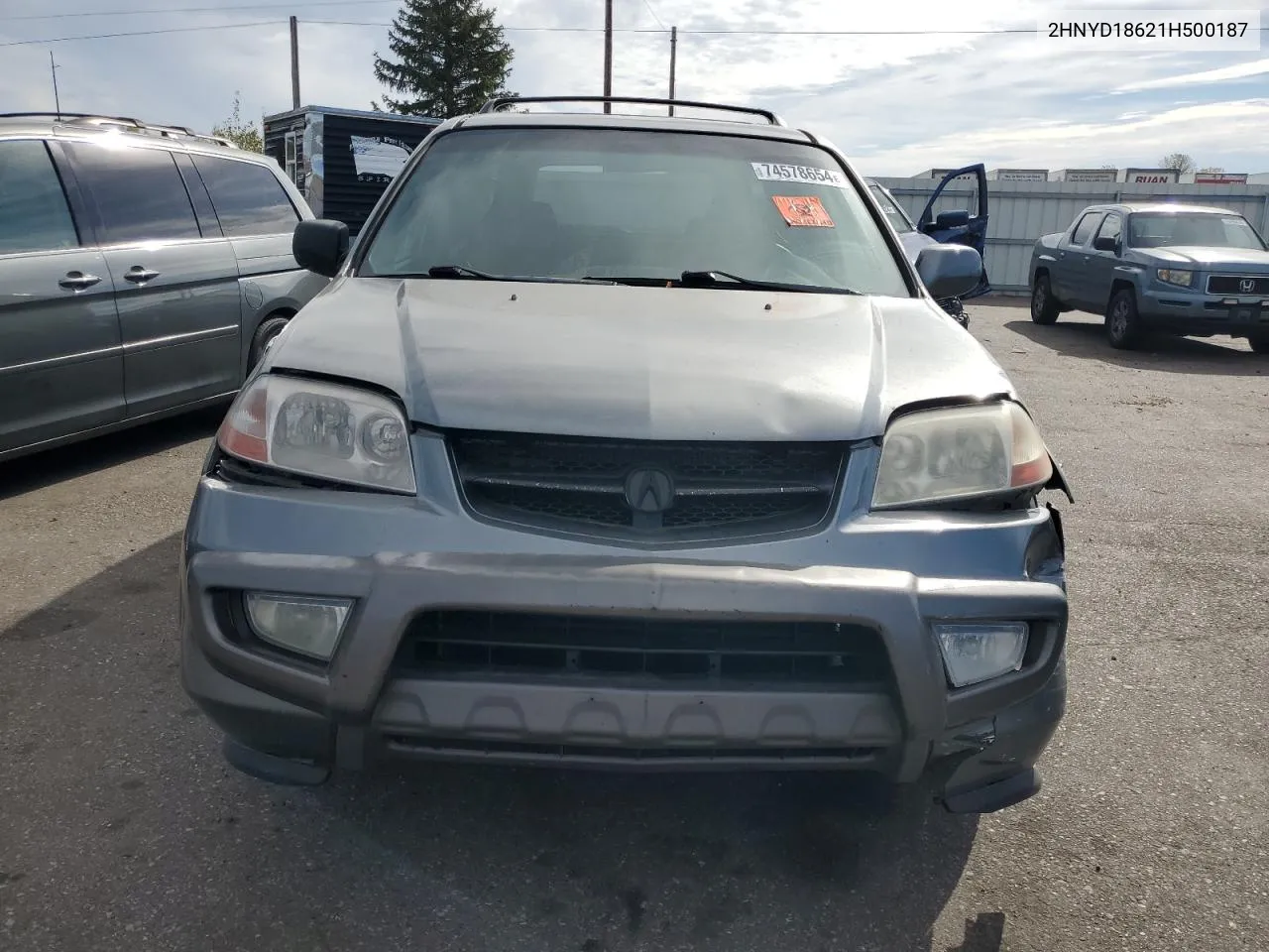 2001 Acura Mdx Touring VIN: 2HNYD18621H500187 Lot: 74578654