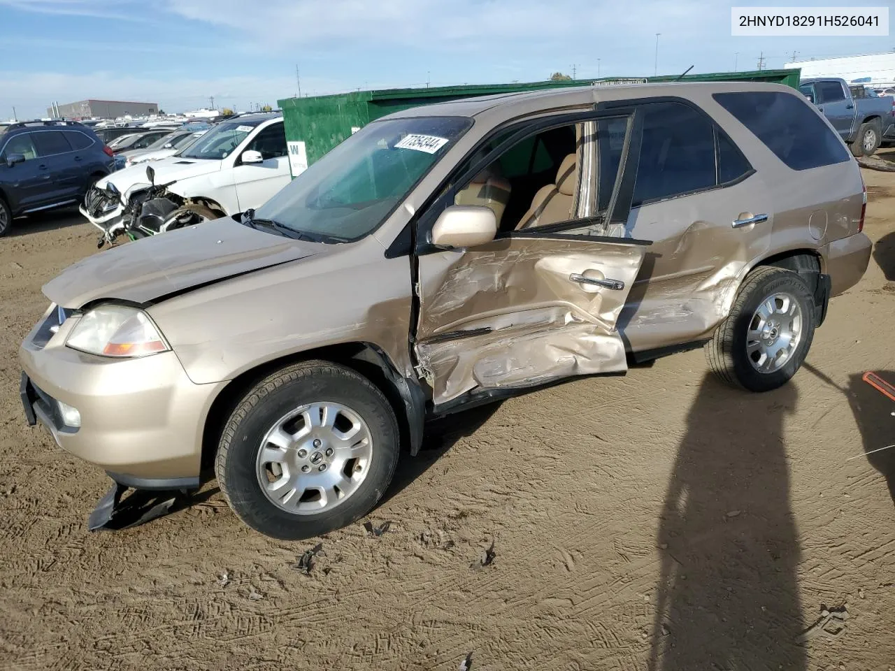 2001 Acura Mdx VIN: 2HNYD18291H526041 Lot: 77354344