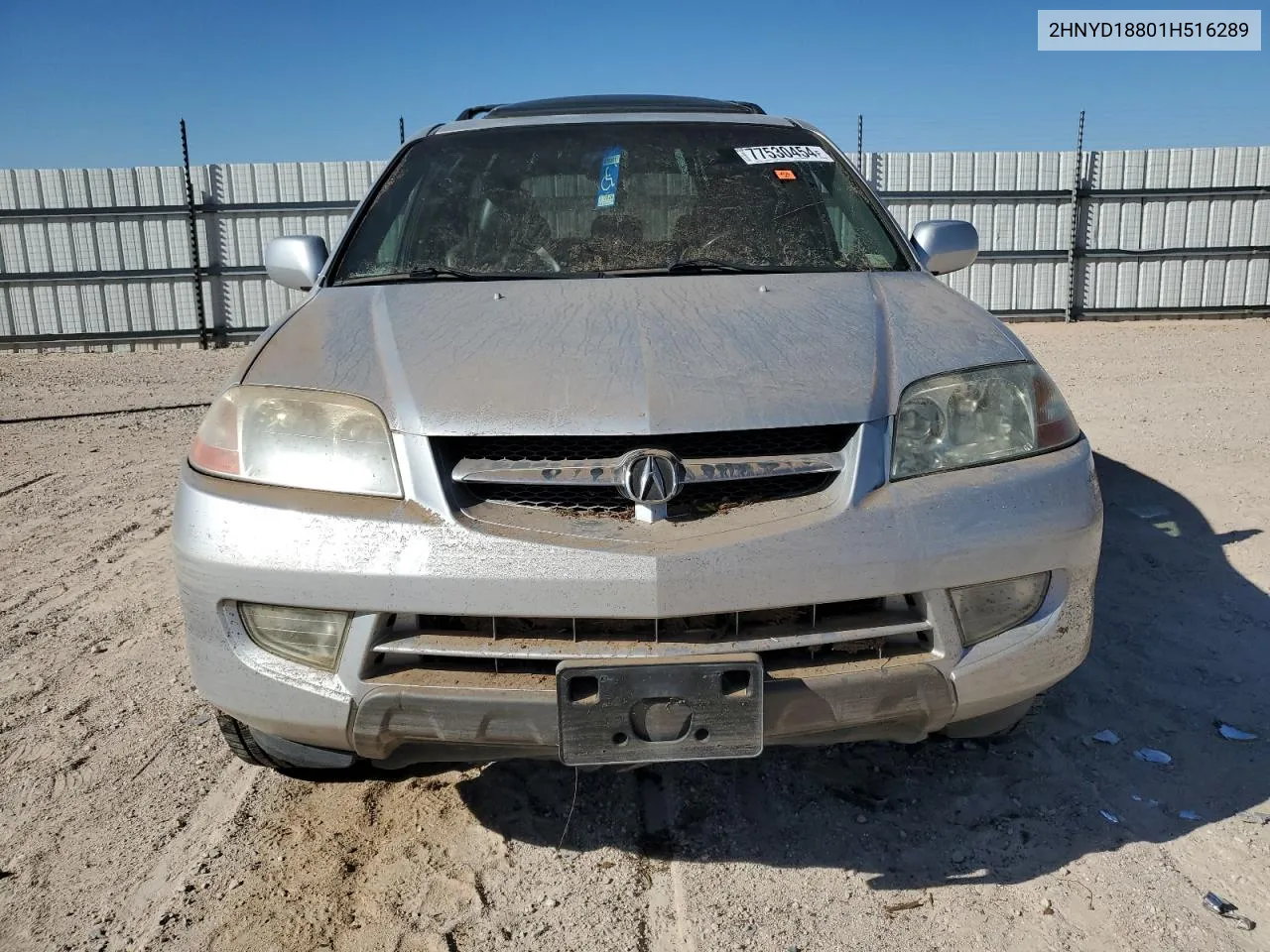 2001 Acura Mdx Touring VIN: 2HNYD18801H516289 Lot: 77530454