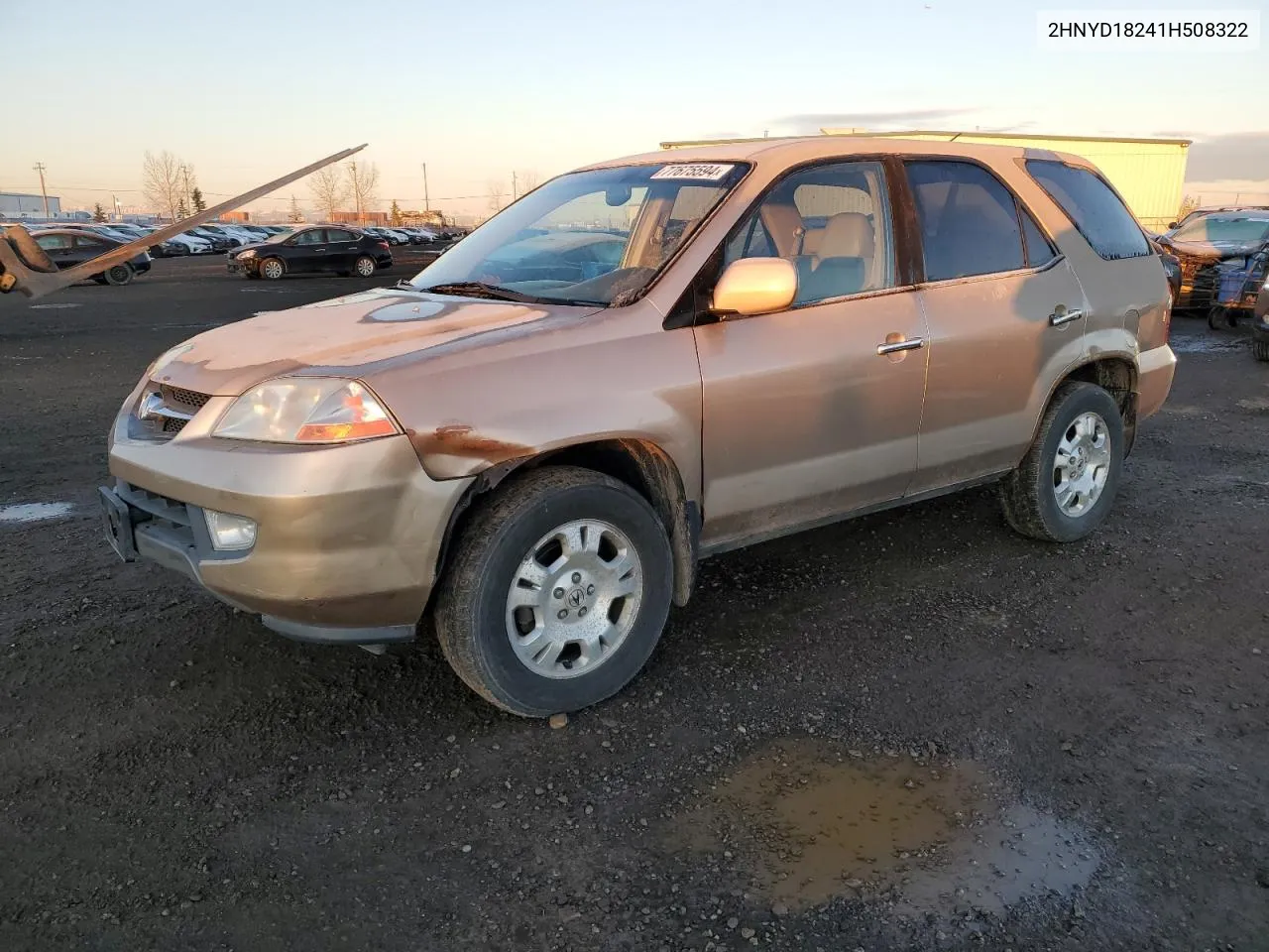 2001 Acura Mdx VIN: 2HNYD18241H508322 Lot: 77675594