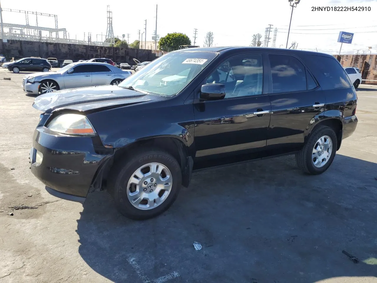 2002 Acura Mdx VIN: 2HNYD18222H542910 Lot: 48674384