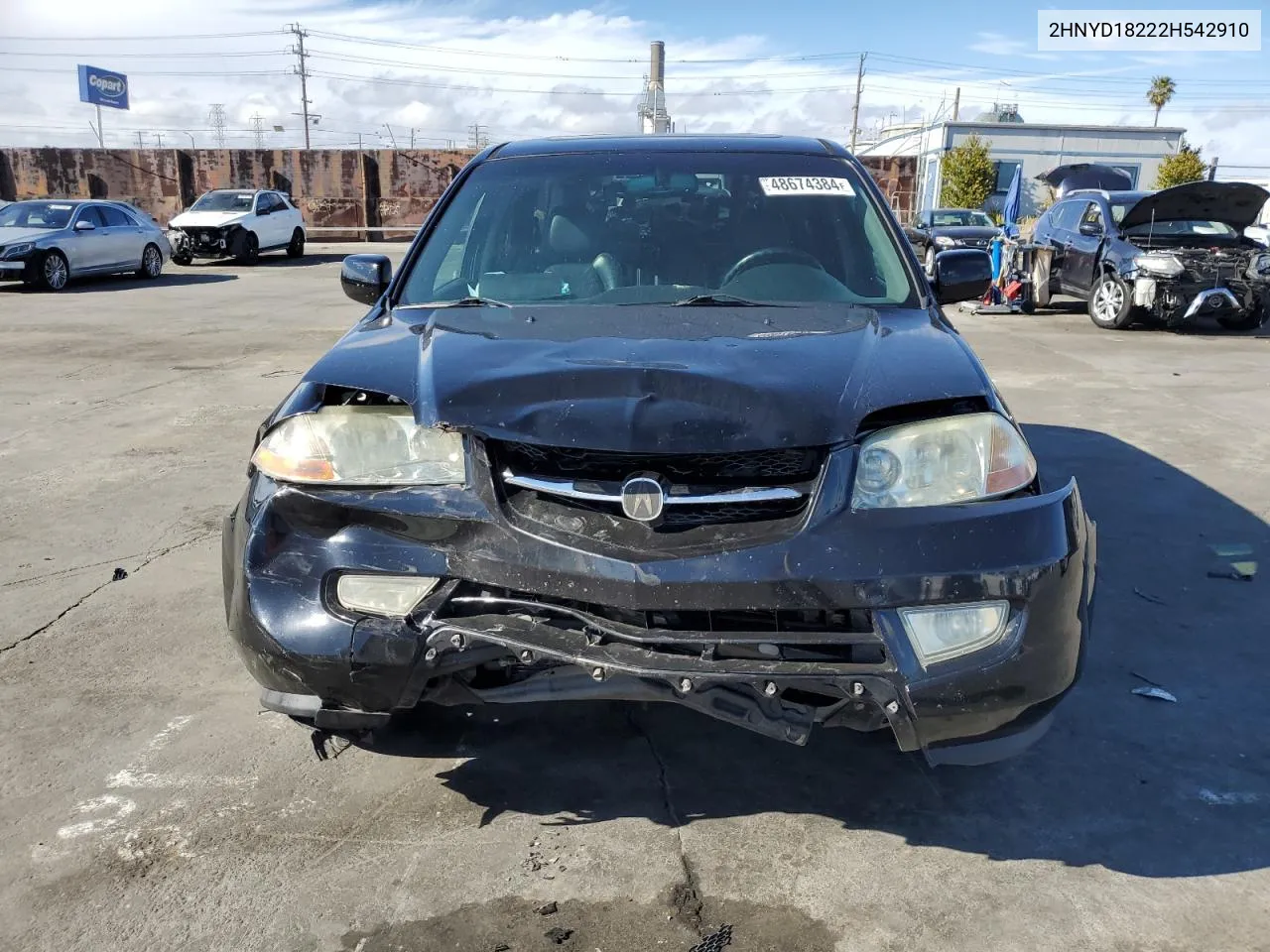 2002 Acura Mdx VIN: 2HNYD18222H542910 Lot: 48674384