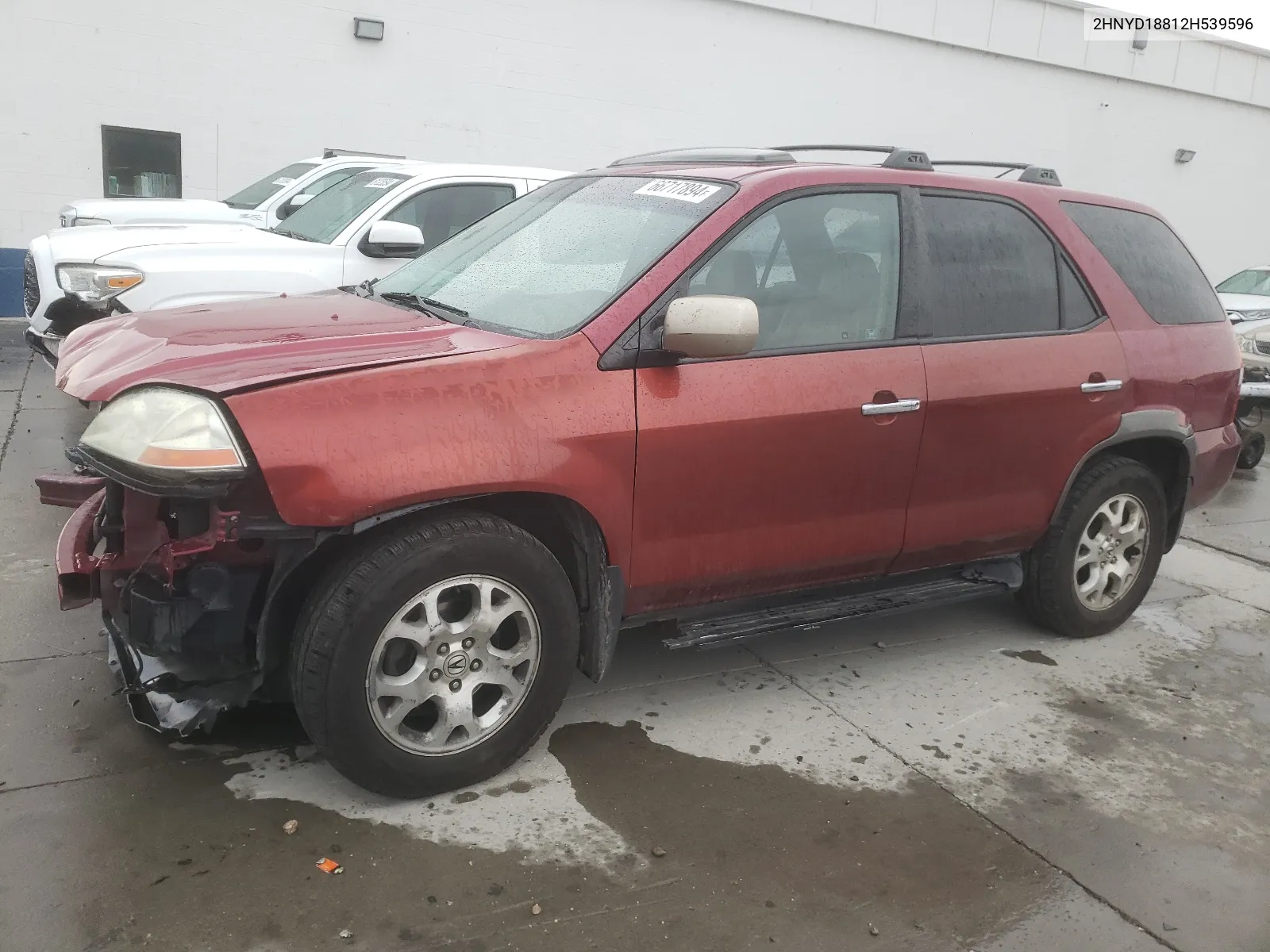 2002 Acura Mdx Touring VIN: 2HNYD18812H539596 Lot: 66717894