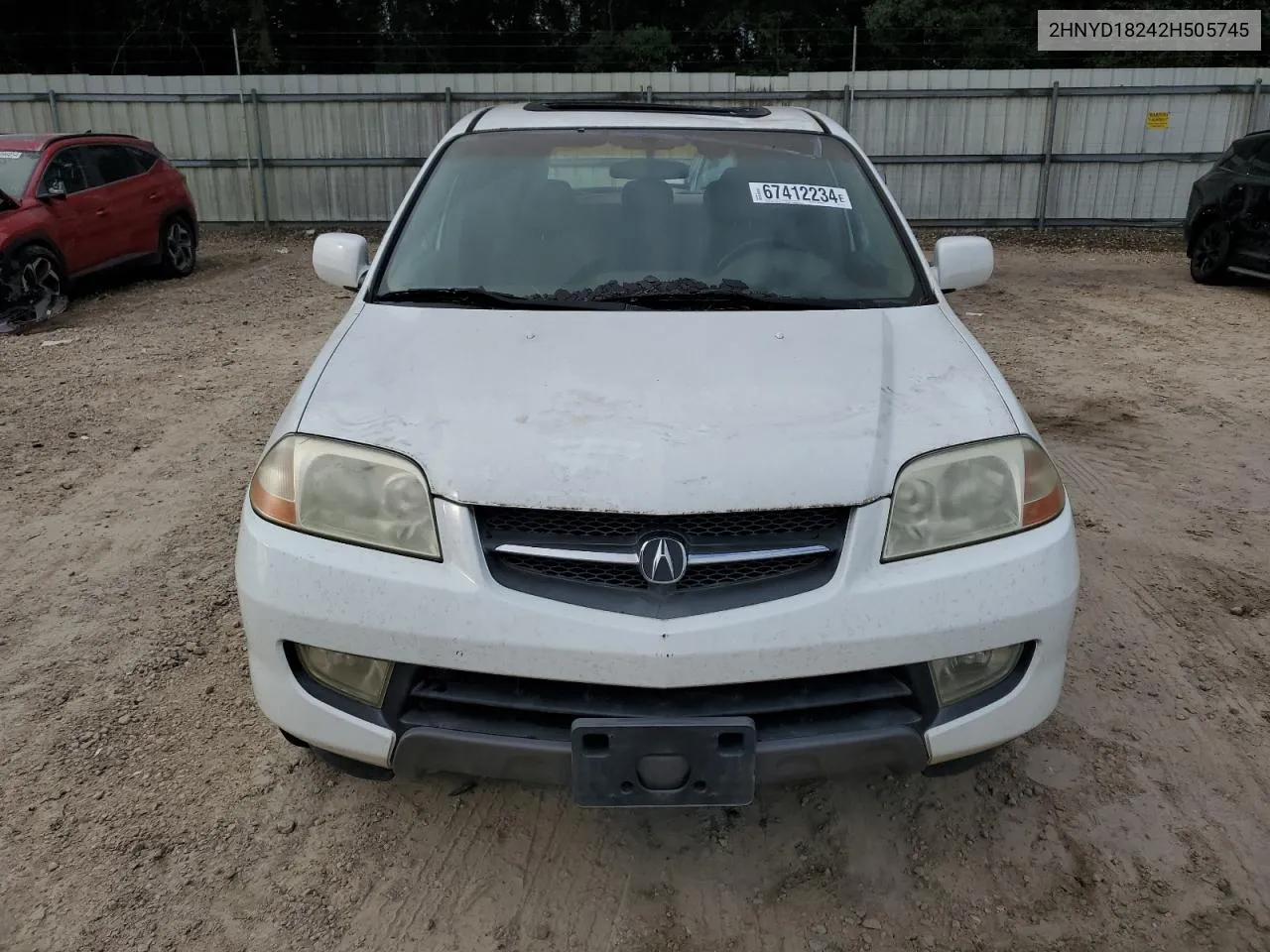 2002 Acura Mdx VIN: 2HNYD18242H505745 Lot: 67412234