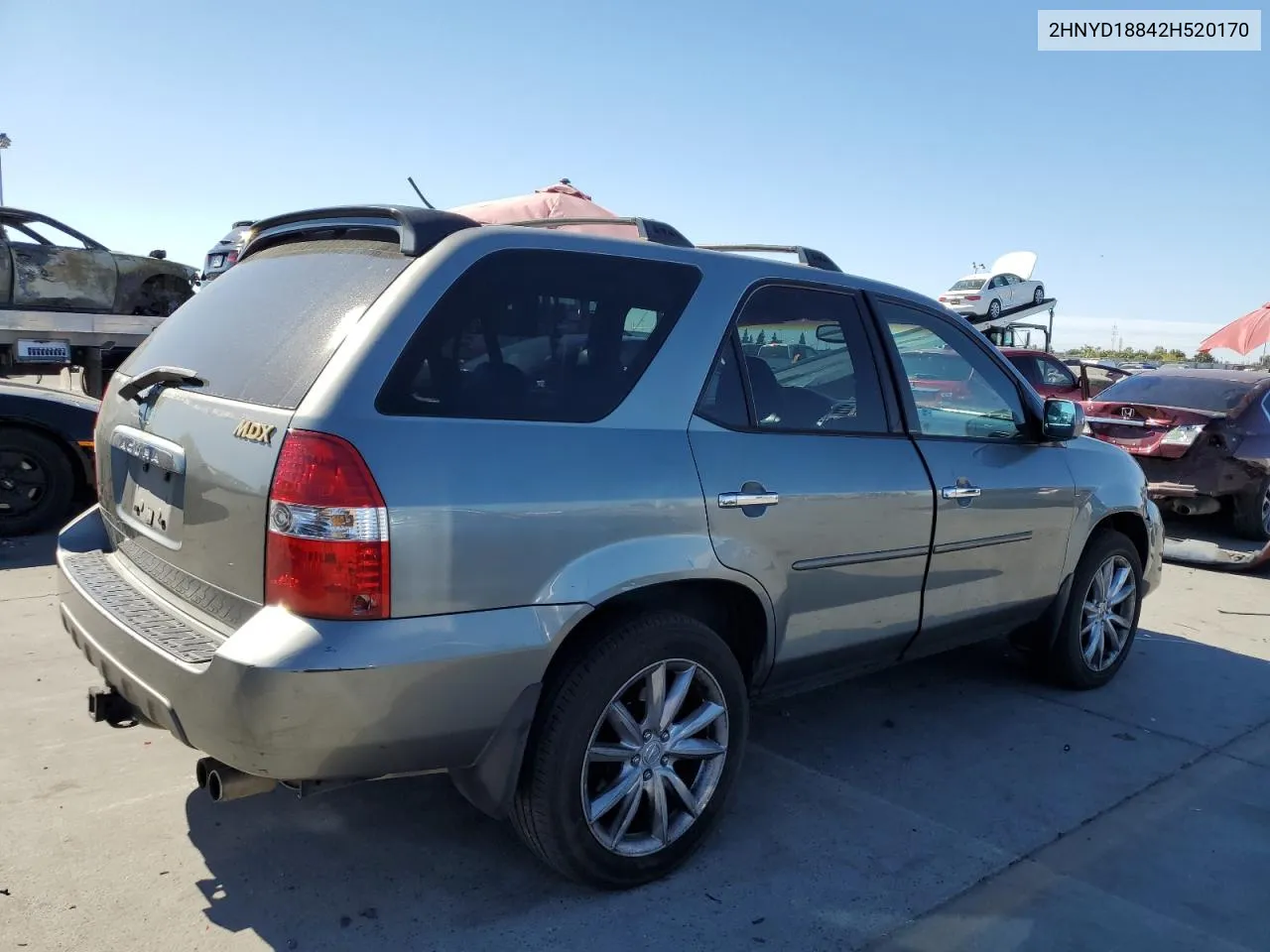 2002 Acura Mdx Touring VIN: 2HNYD18842H520170 Lot: 68151374