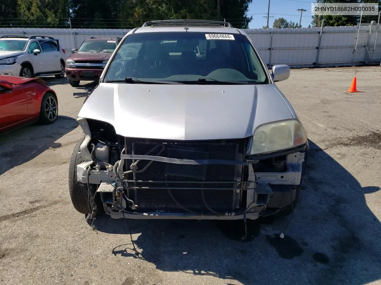 2002 Acura Mdx Touring VIN: 2HNYD18682H000035 Lot: 69664844