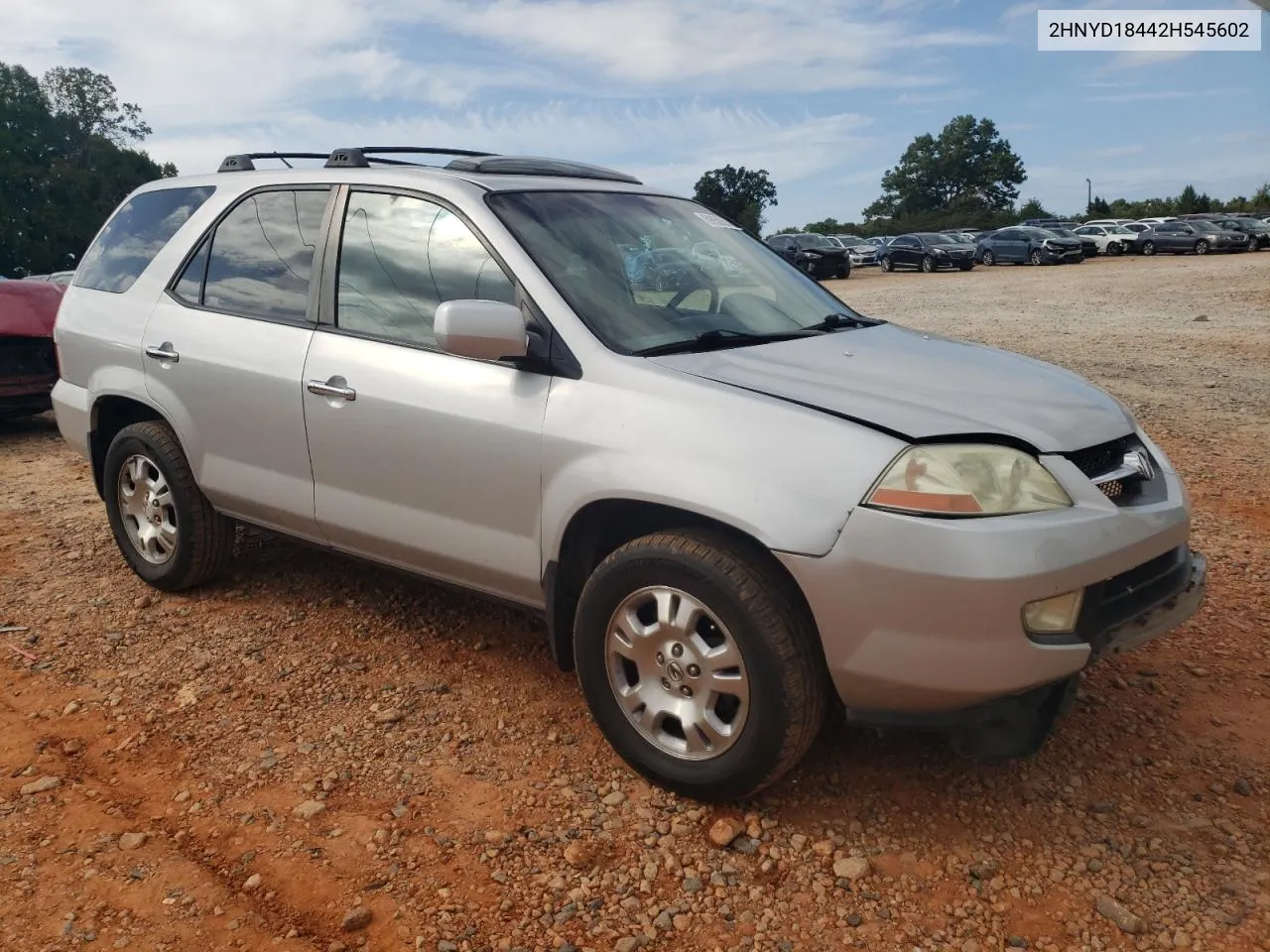 2002 Acura Mdx VIN: 2HNYD18442H545602 Lot: 69958694