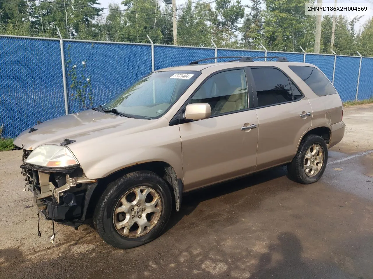 2002 Acura Mdx Touring VIN: 2HNYD186X2H004569 Lot: 71701464