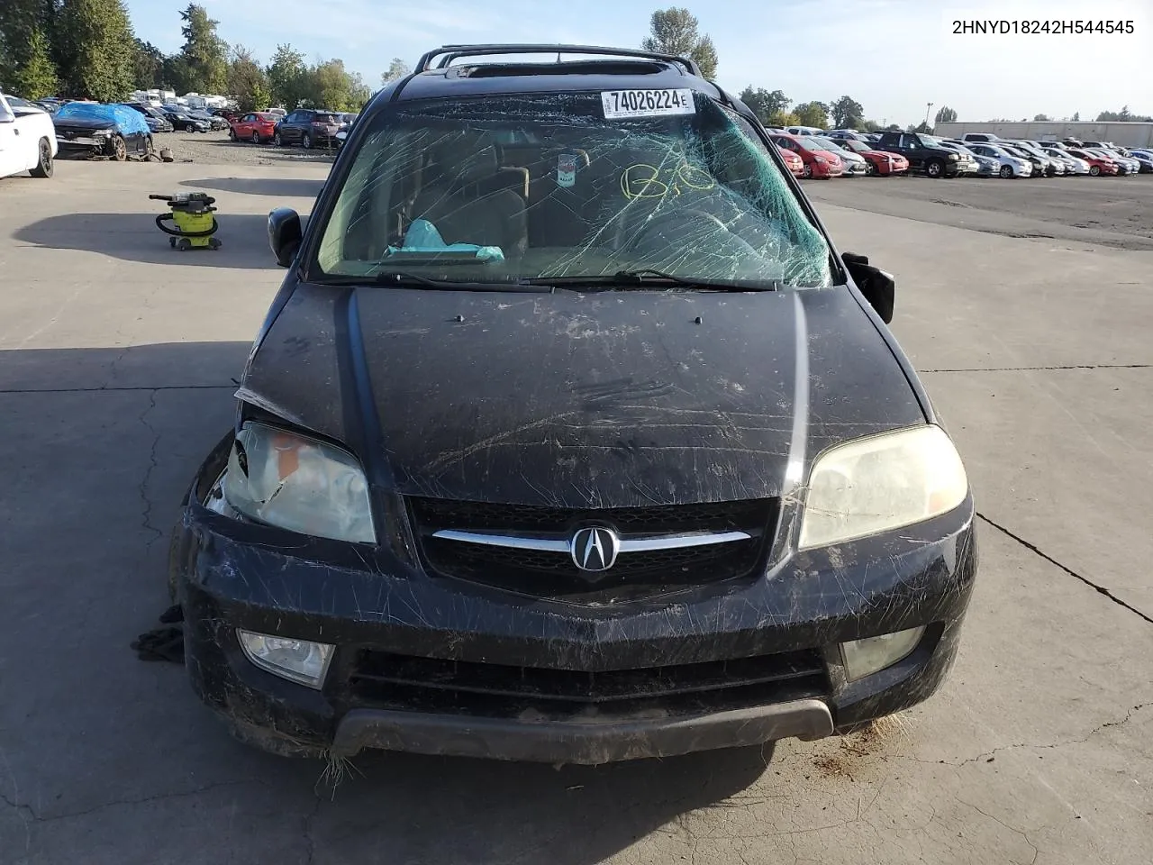 2002 Acura Mdx VIN: 2HNYD18242H544545 Lot: 74026224