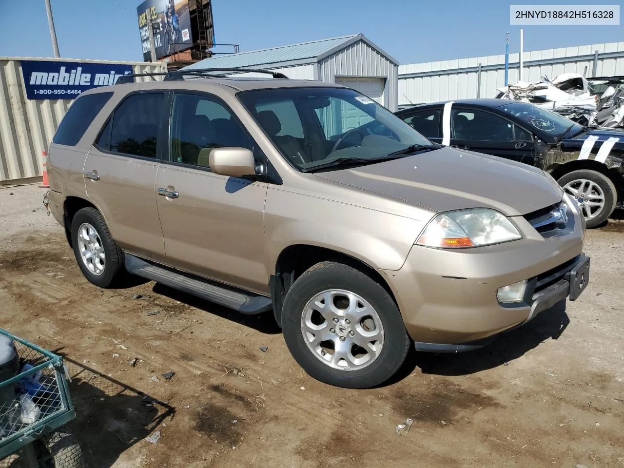 2002 Acura Mdx Touring VIN: 2HNYD18842H516328 Lot: 74859704