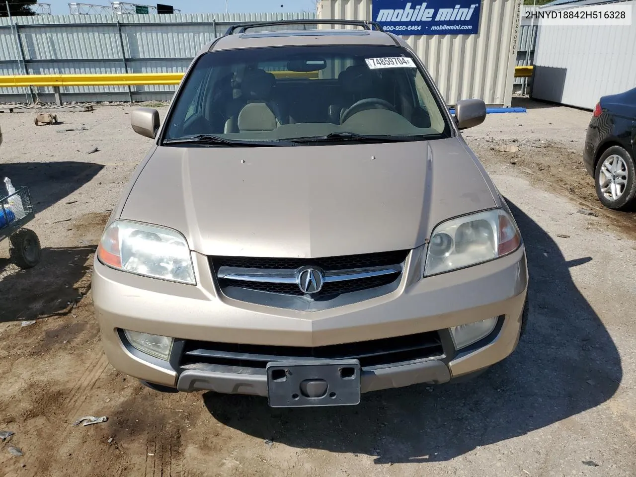 2002 Acura Mdx Touring VIN: 2HNYD18842H516328 Lot: 74859704