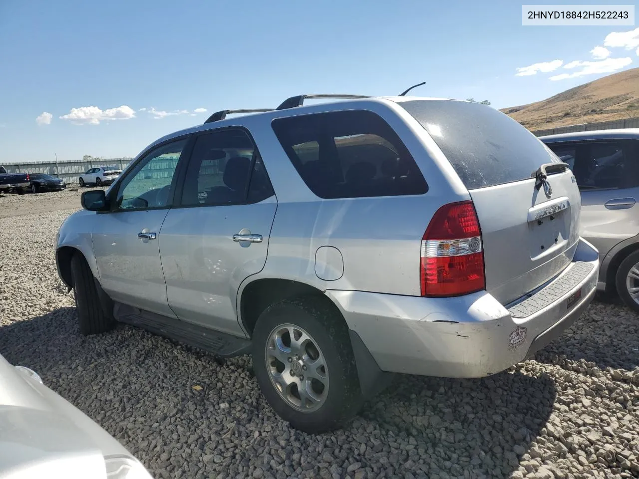 2002 Acura Mdx Touring VIN: 2HNYD18842H522243 Lot: 75260374