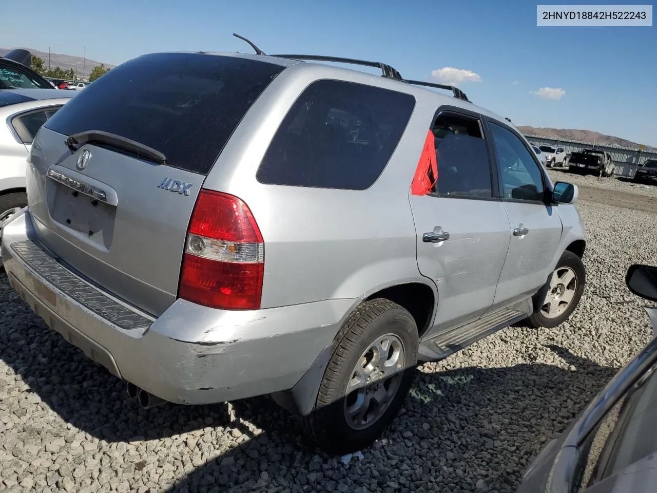 2002 Acura Mdx Touring VIN: 2HNYD18842H522243 Lot: 75260374