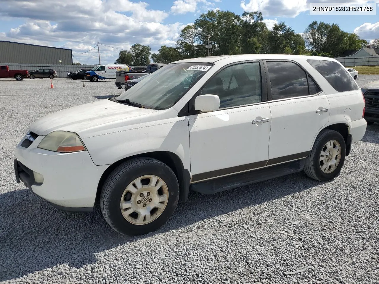 2002 Acura Mdx VIN: 2HNYD18282H521768 Lot: 76237074