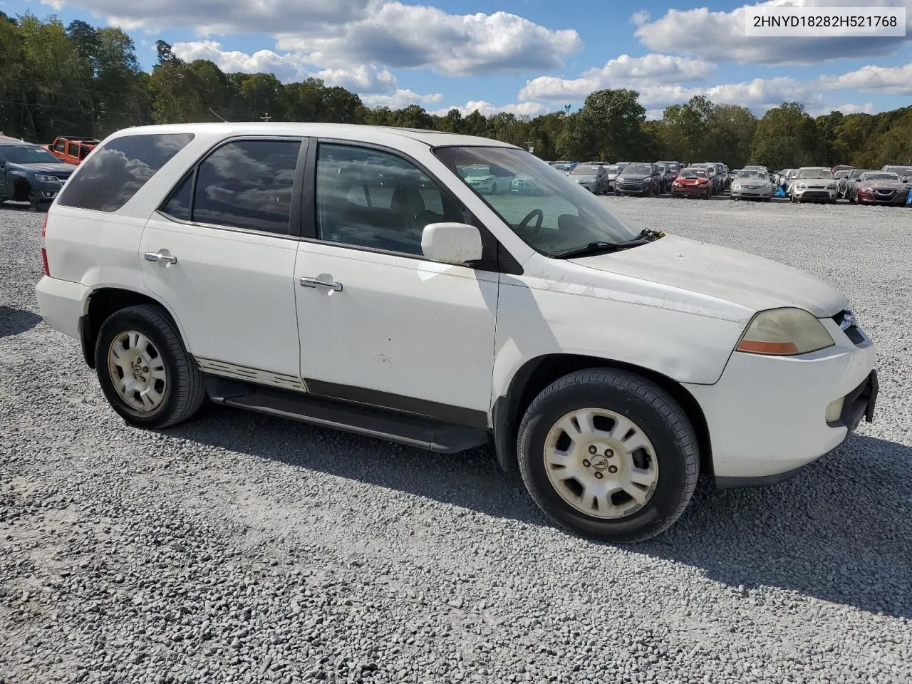 2002 Acura Mdx VIN: 2HNYD18282H521768 Lot: 76237074