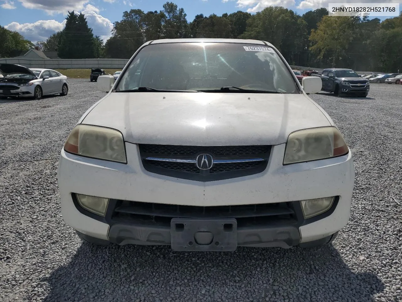 2002 Acura Mdx VIN: 2HNYD18282H521768 Lot: 76237074