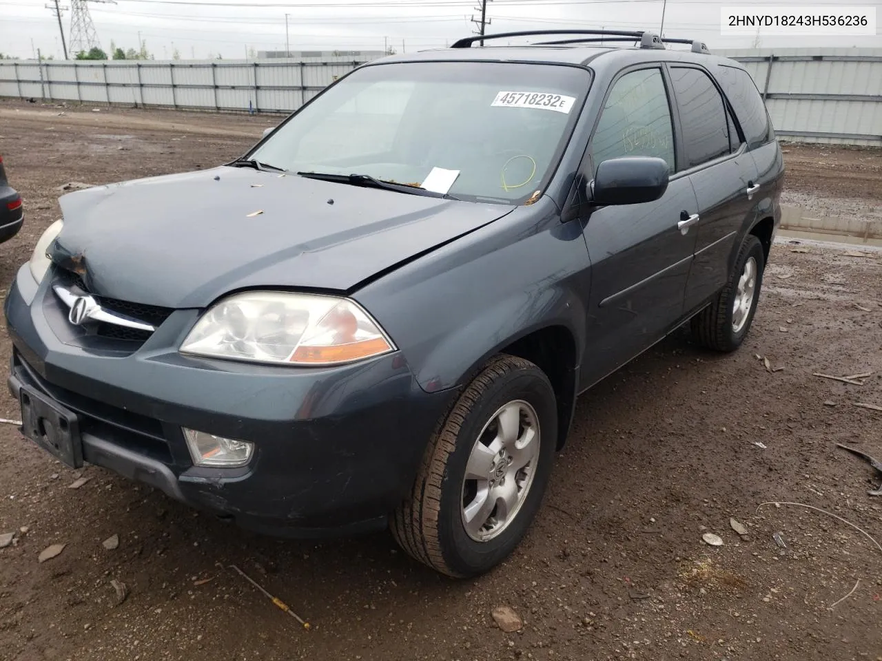 2003 Acura Mdx VIN: 2HNYD18243H536236 Lot: 45718232