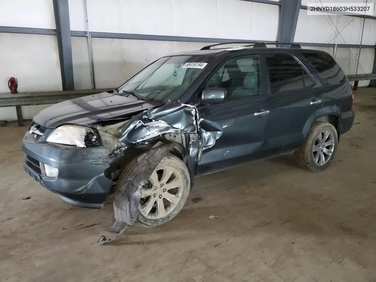 2003 Acura Mdx Touring VIN: 2HNYD18603H533207 Lot: 66416194