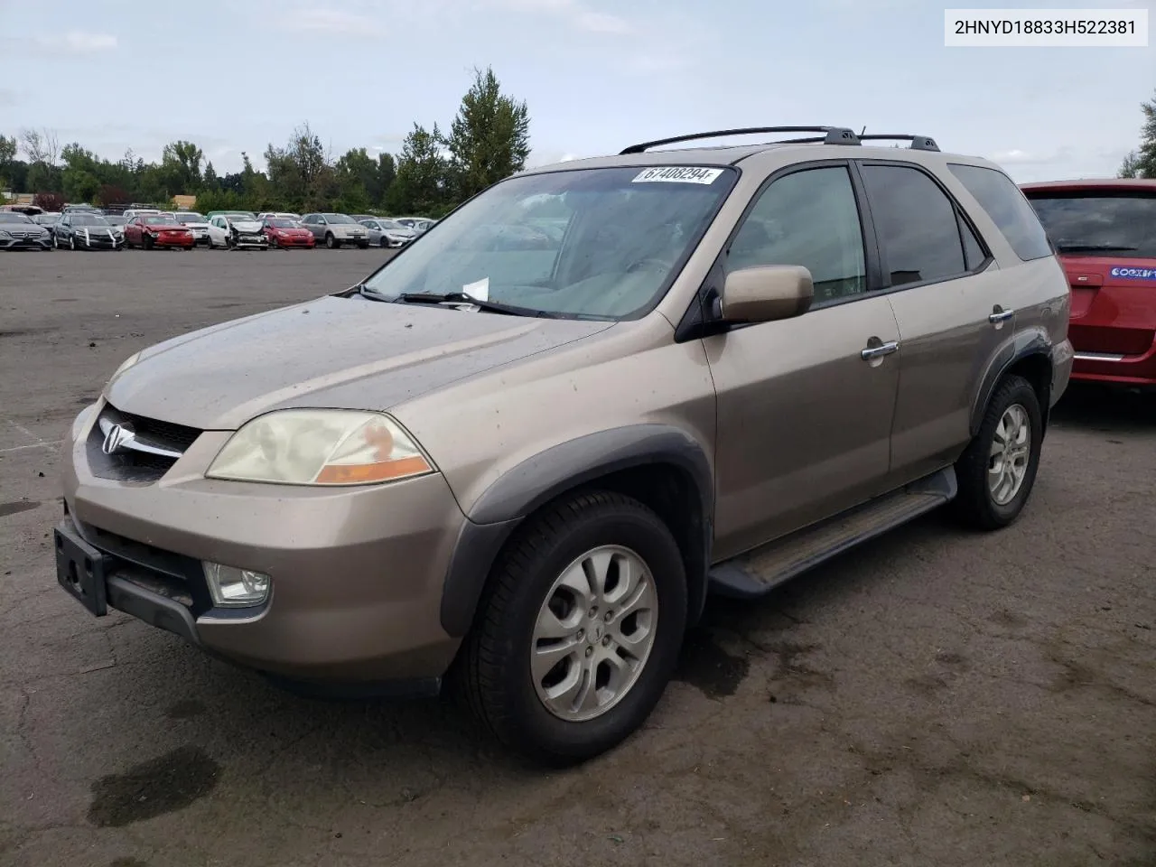 2003 Acura Mdx Touring VIN: 2HNYD18833H522381 Lot: 67408294