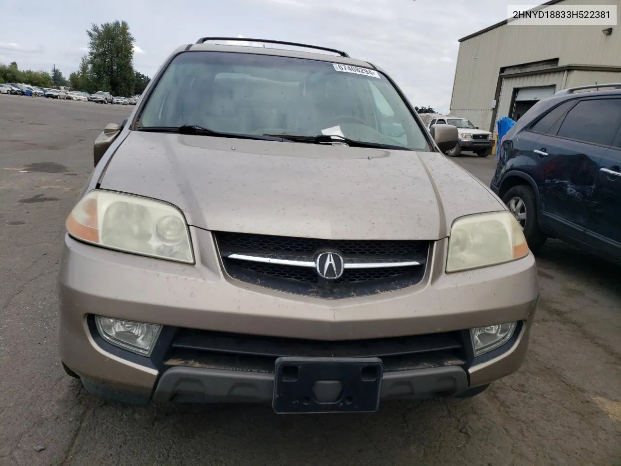 2003 Acura Mdx Touring VIN: 2HNYD18833H522381 Lot: 67408294