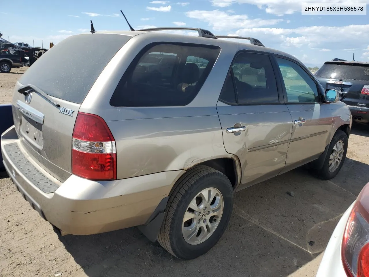 2003 Acura Mdx Touring VIN: 2HNYD186X3H536678 Lot: 69610664