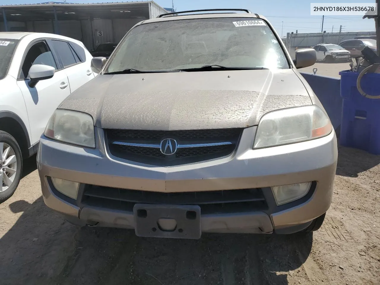 2003 Acura Mdx Touring VIN: 2HNYD186X3H536678 Lot: 69610664