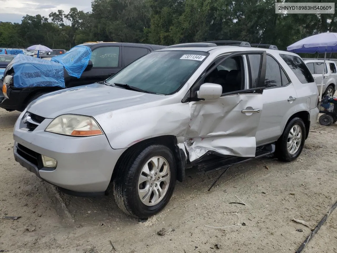 2003 Acura Mdx Touring VIN: 2HNYD18983H540609 Lot: 73011344