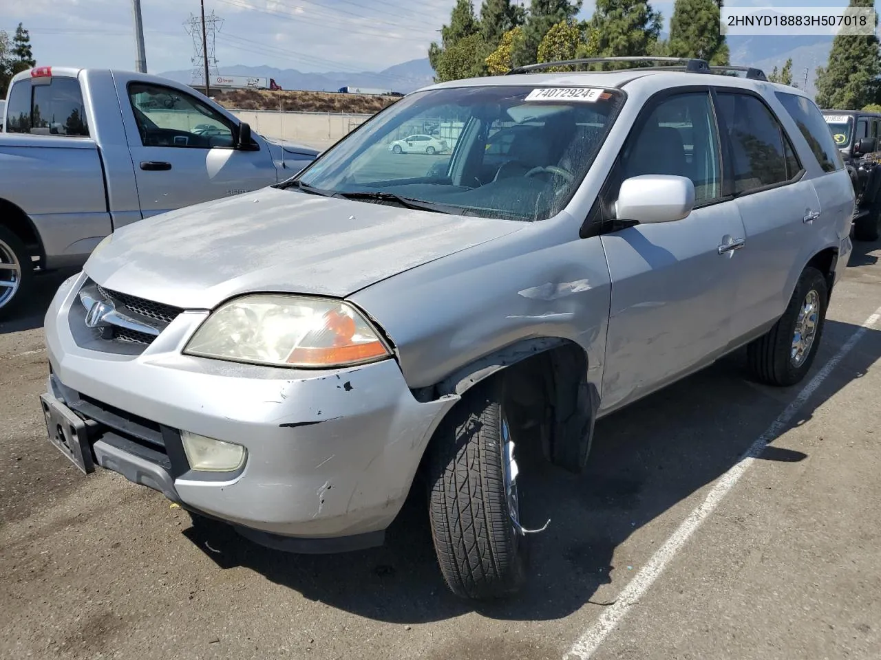 2003 Acura Mdx Touring VIN: 2HNYD18883H507018 Lot: 74072924