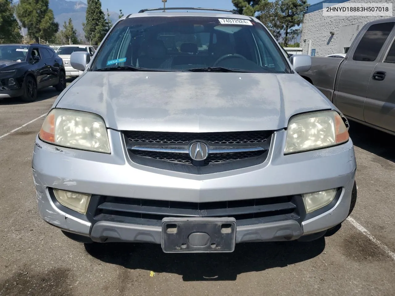 2003 Acura Mdx Touring VIN: 2HNYD18883H507018 Lot: 74072924