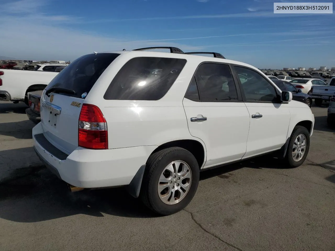 2003 Acura Mdx Touring VIN: 2HNYD188X3H512091 Lot: 75673644