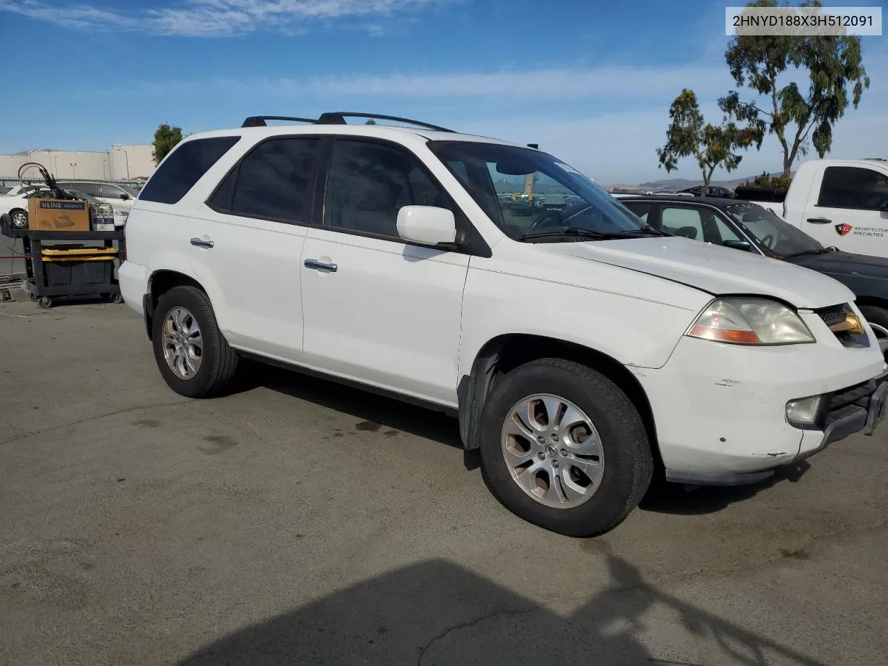 2003 Acura Mdx Touring VIN: 2HNYD188X3H512091 Lot: 75673644