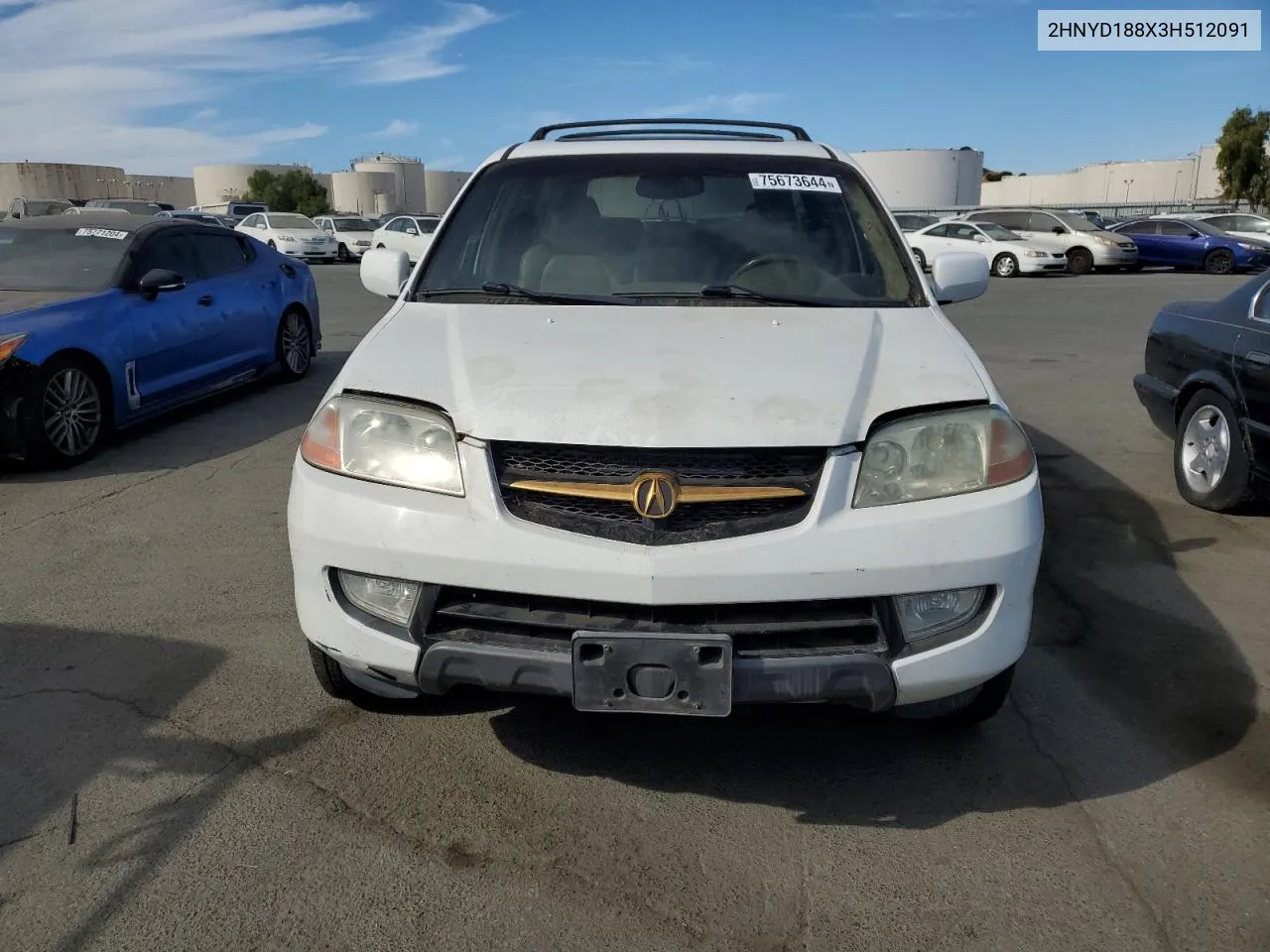 2003 Acura Mdx Touring VIN: 2HNYD188X3H512091 Lot: 75673644