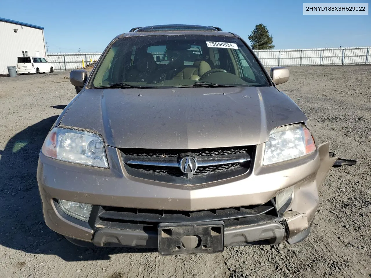 2003 Acura Mdx Touring VIN: 2HNYD188X3H529022 Lot: 75690994