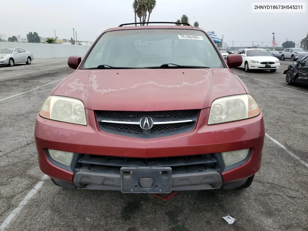 2003 Acura Mdx Touring VIN: 2HNYD18673H545211 Lot: 76100484