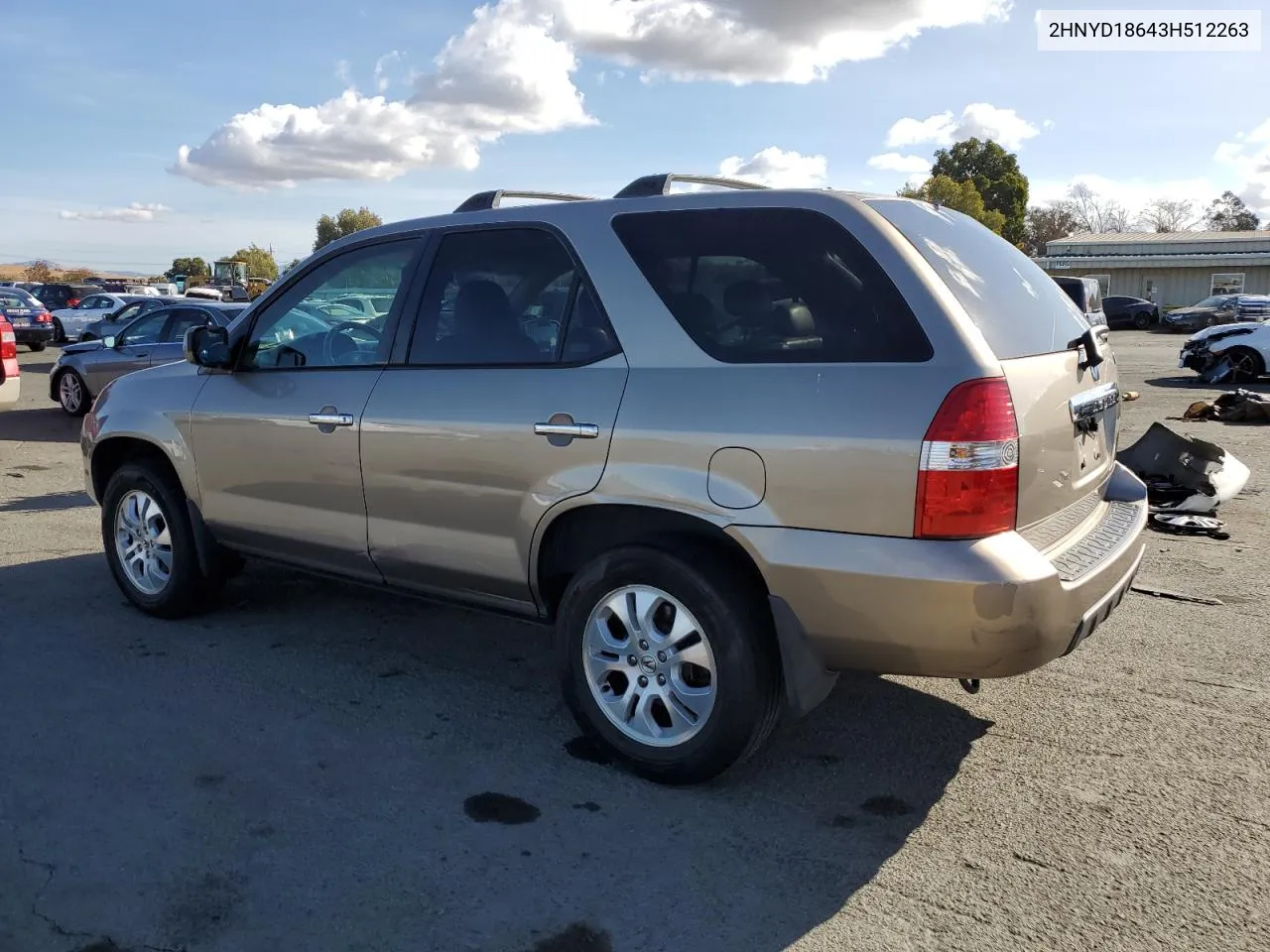 2003 Acura Mdx Touring VIN: 2HNYD18643H512263 Lot: 78543924