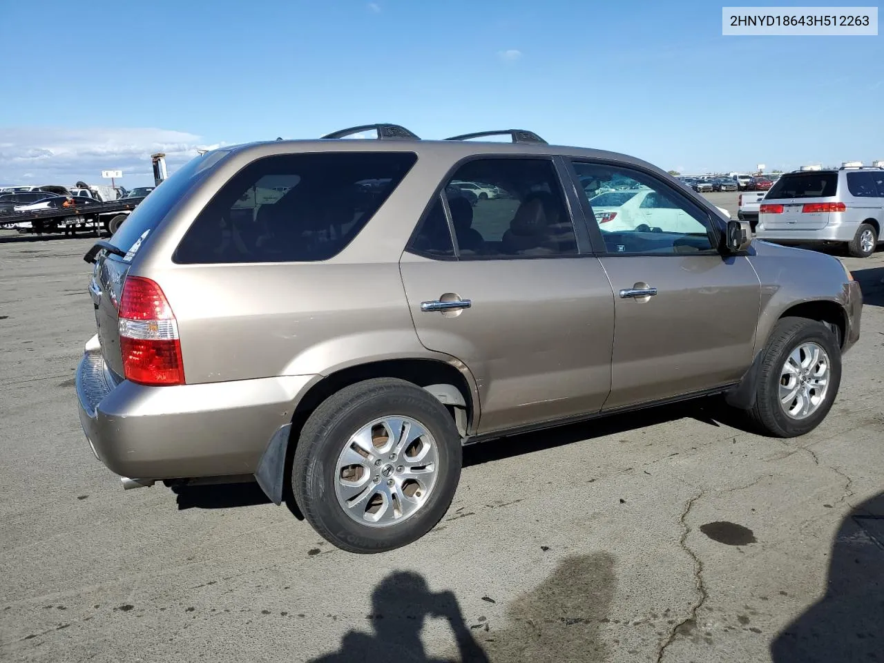 2003 Acura Mdx Touring VIN: 2HNYD18643H512263 Lot: 78543924