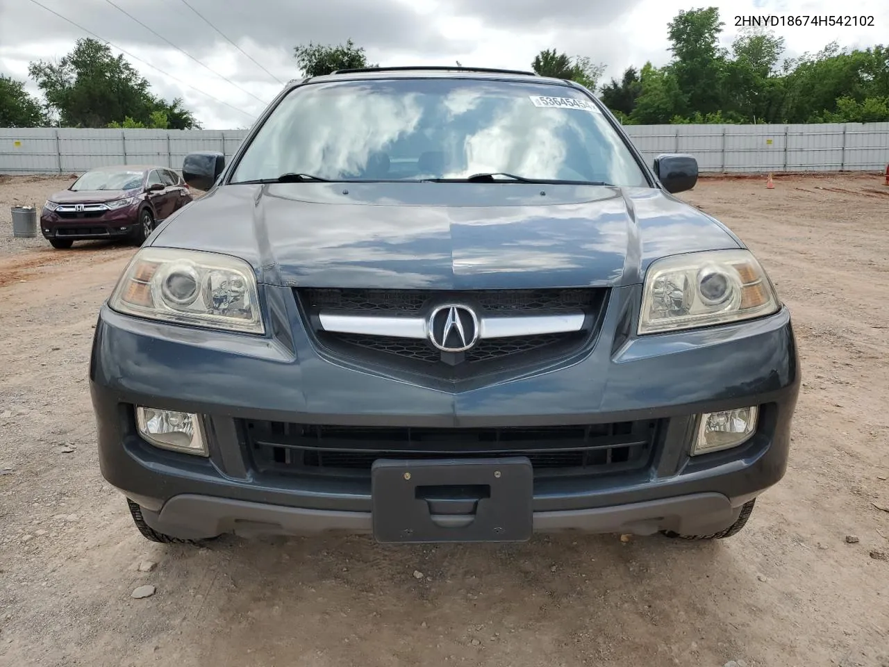 2004 Acura Mdx Touring VIN: 2HNYD18674H542102 Lot: 53645454