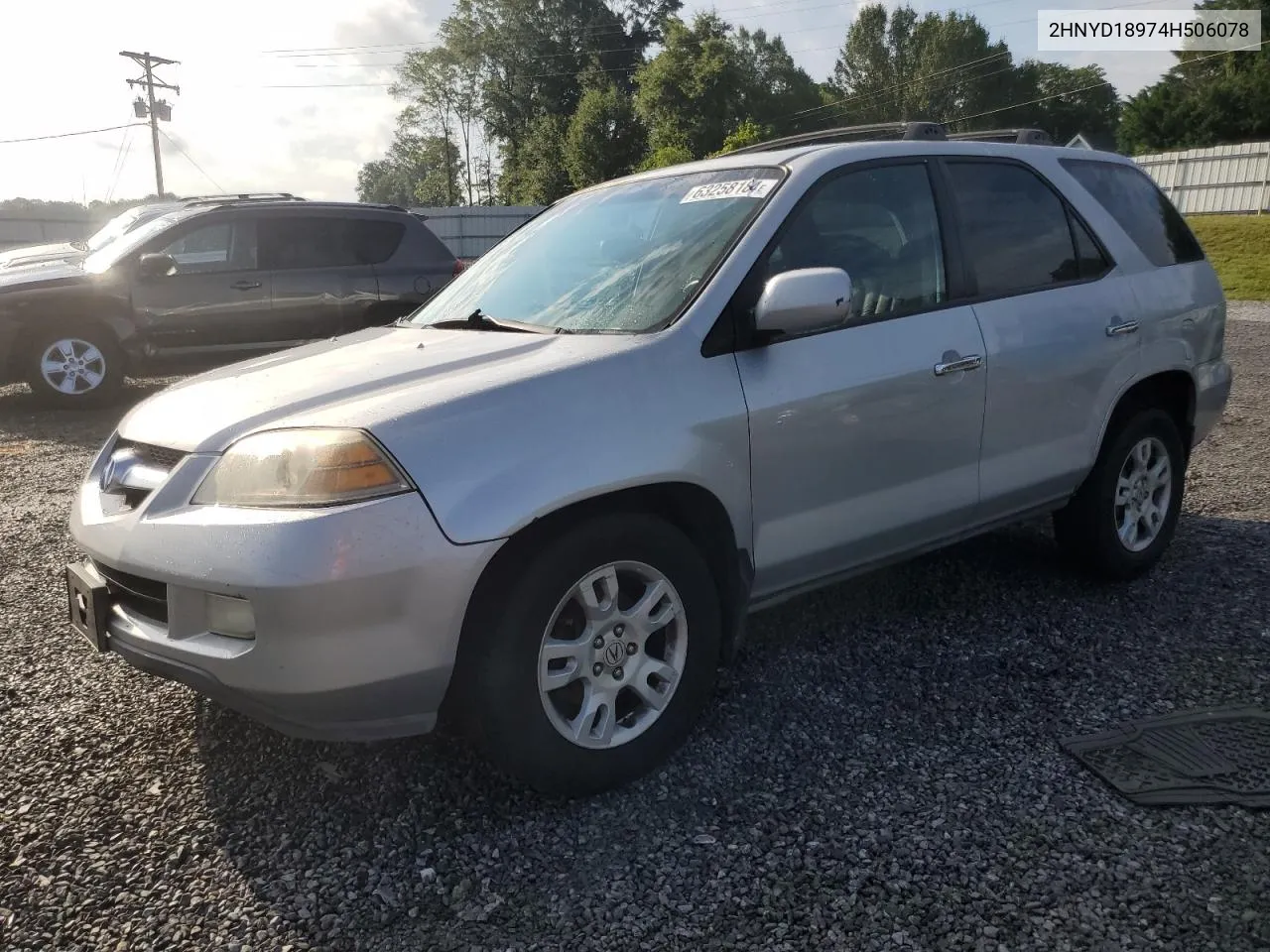 2004 Acura Mdx Touring VIN: 2HNYD18974H506078 Lot: 63258184