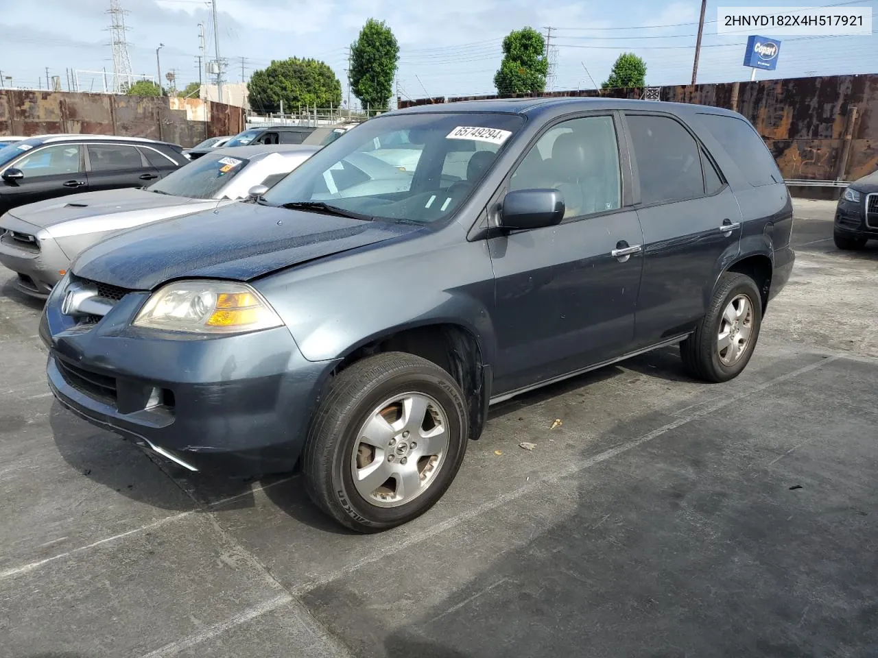 2004 Acura Mdx VIN: 2HNYD182X4H517921 Lot: 65749294