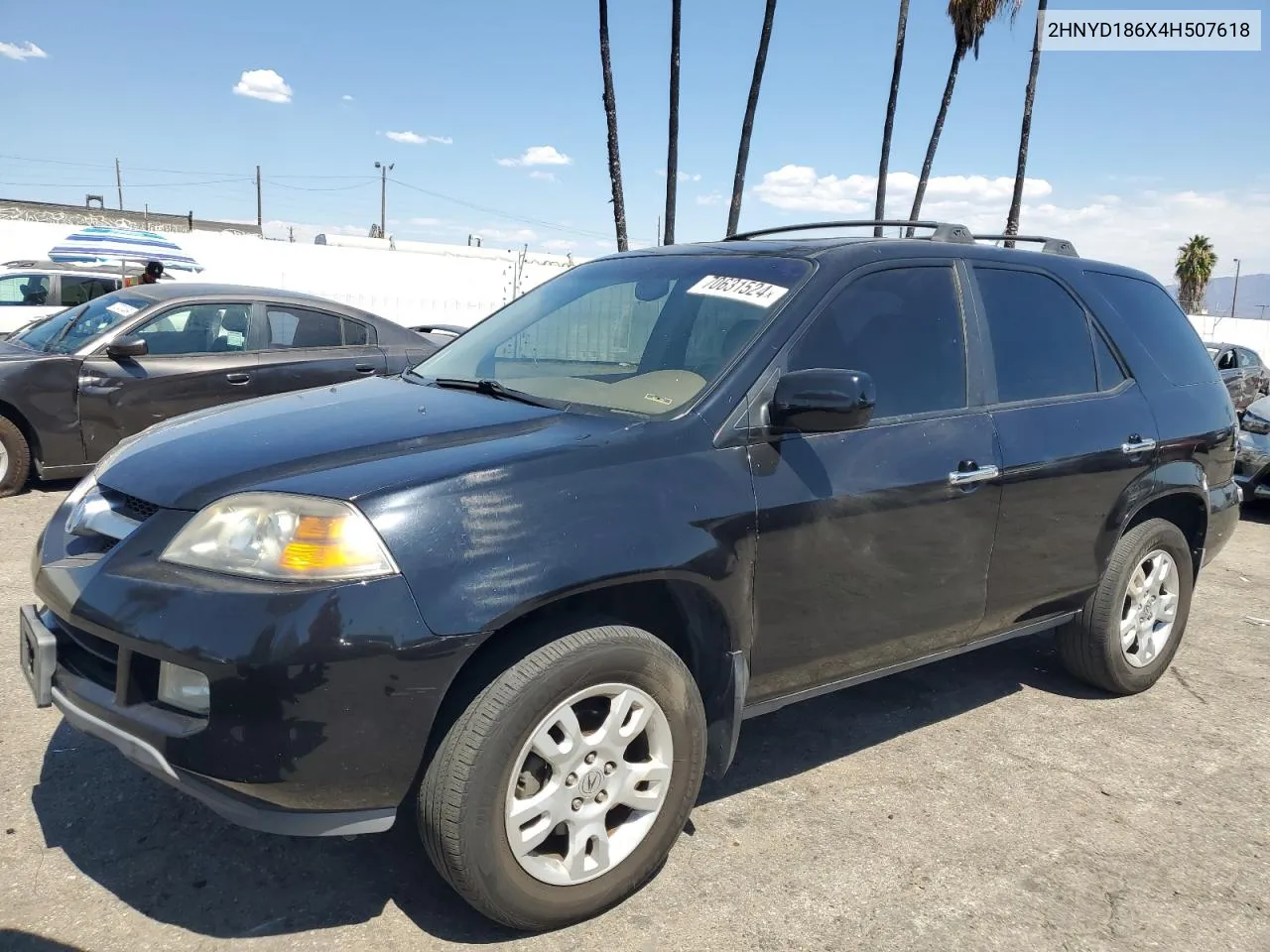 2004 Acura Mdx Touring VIN: 2HNYD186X4H507618 Lot: 70631524