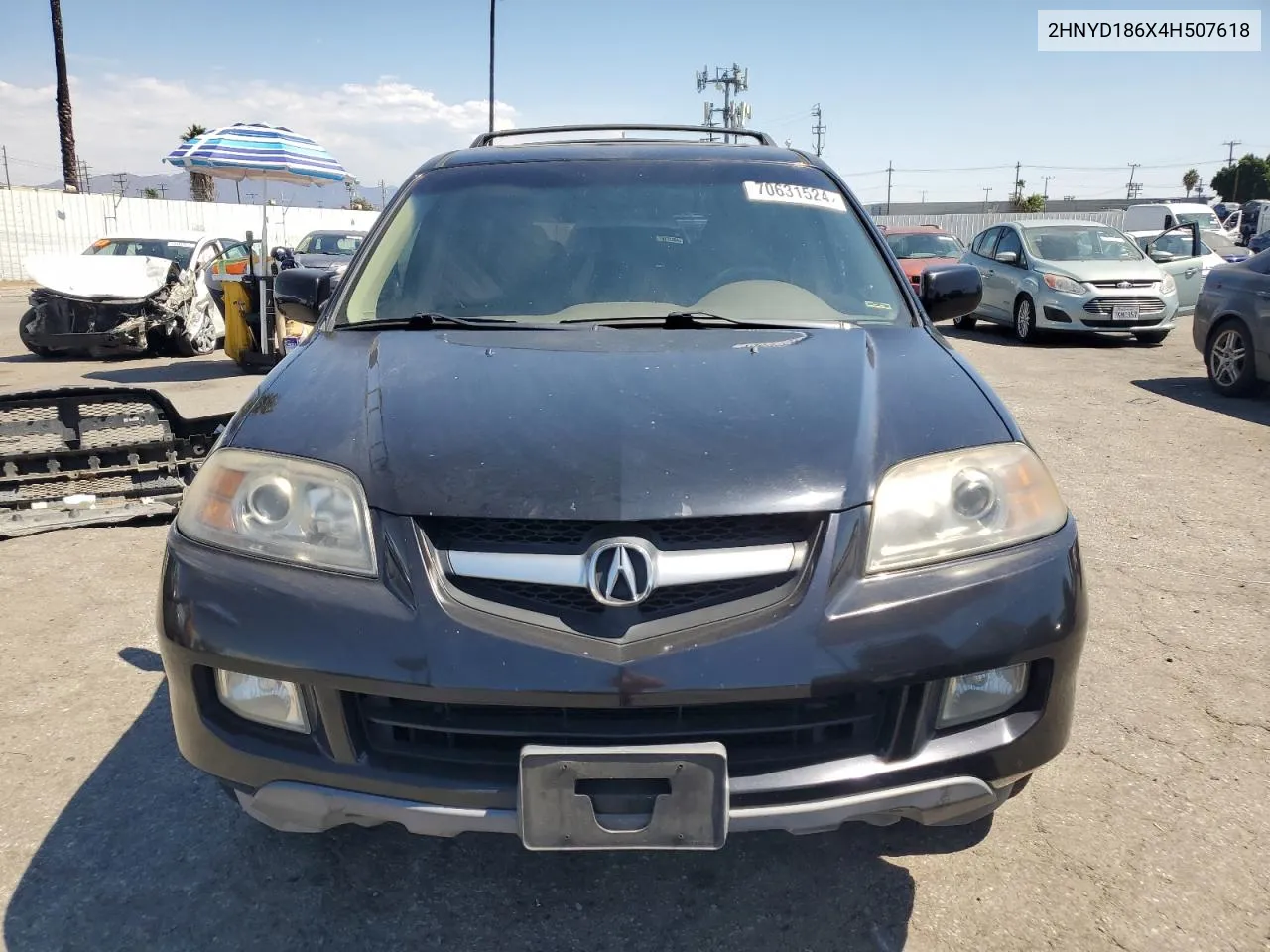 2004 Acura Mdx Touring VIN: 2HNYD186X4H507618 Lot: 70631524